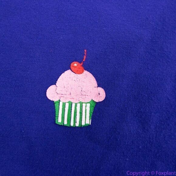 Unique Vintage Gwynnie Bee Cupcake Print Navy Dress, L - Picture 16 of 16